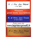 plaques pour porte / boite aux lettres / coupe...