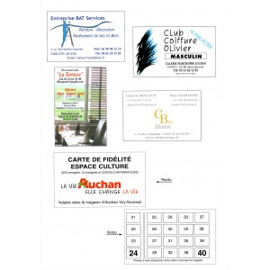 cartes professionnelles ou associations