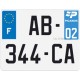 plaque auto dept 02, 80, 59