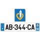 plaque auto dept 02, 80, 59