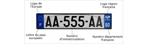 plaques immatriculations